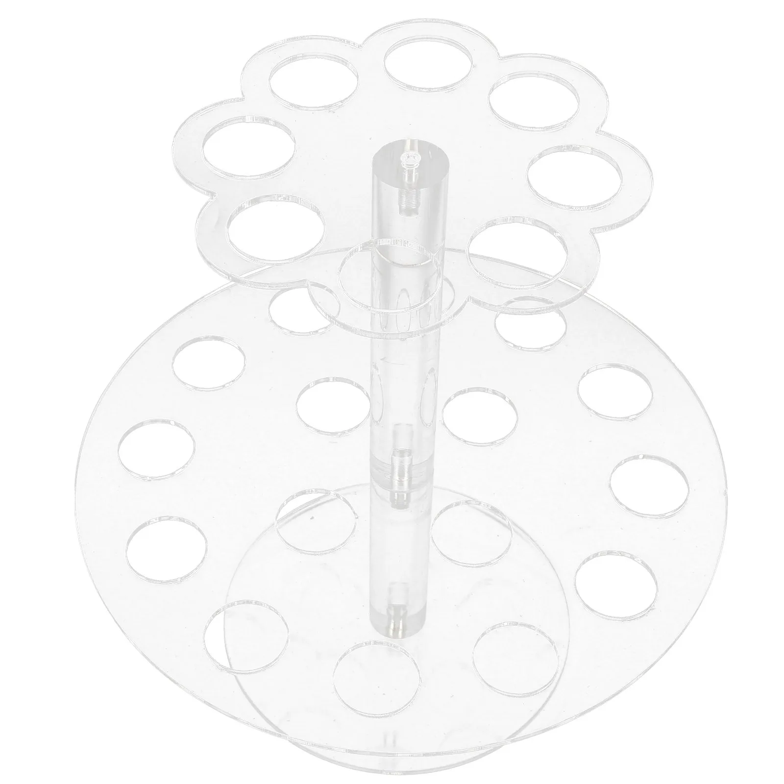 2-Tier الاكريليك كريم الآيس كريم مخروط تقف مخروط حامل حامل ل السوشي رولز الحلوى رف شاشة كعكة متجر المطبخ بار أداة