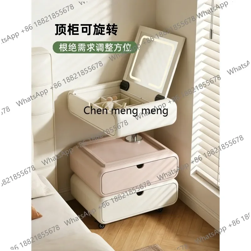 M45 Dresser Bedroom Lifting Rotating Makeup Table Small Premium Pink Makeup Table