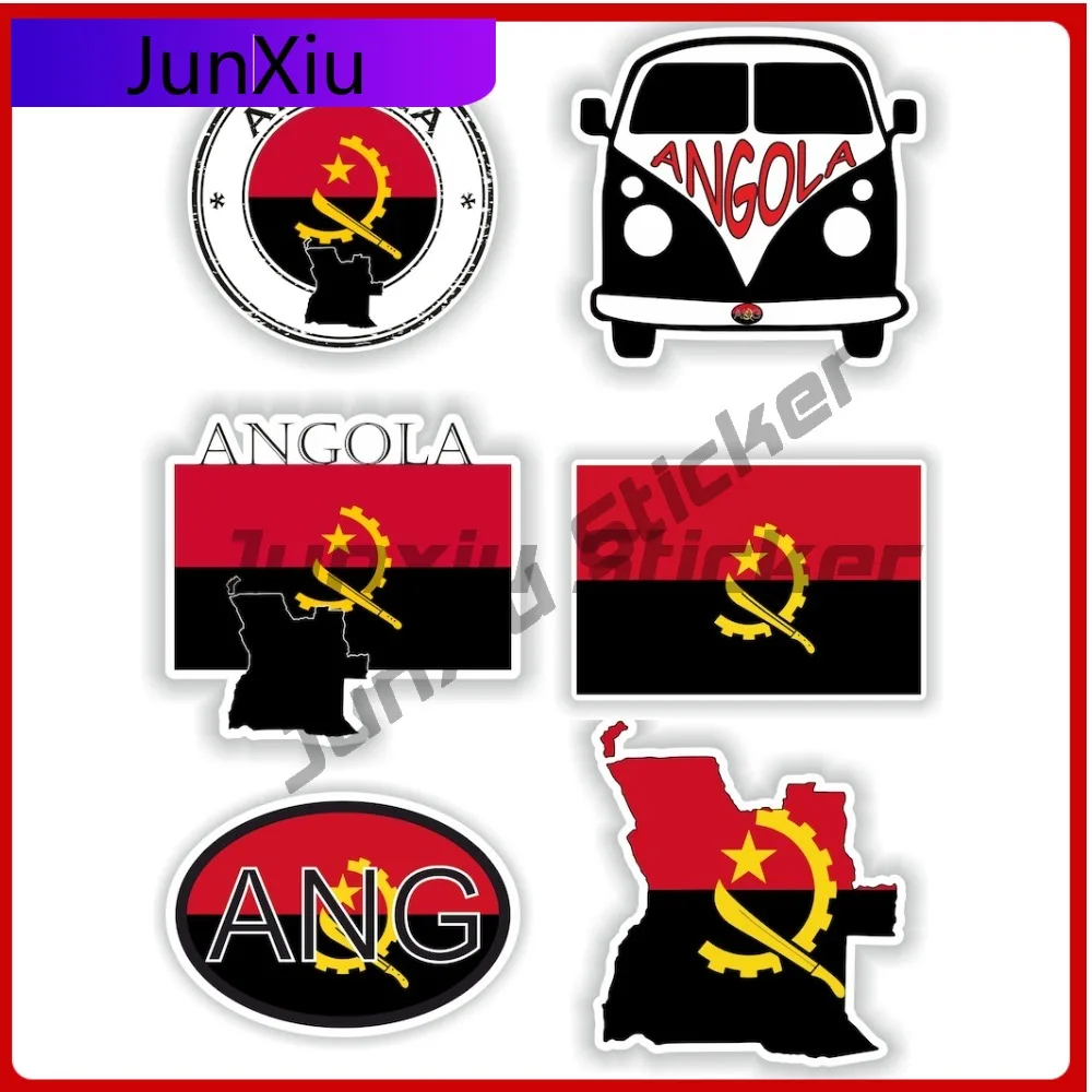 

Angola Set Stylish Laptop Weatherproof Sticker Accessory Custom Pattern Cute Stylish Funny Graphic Accessory Durable Window