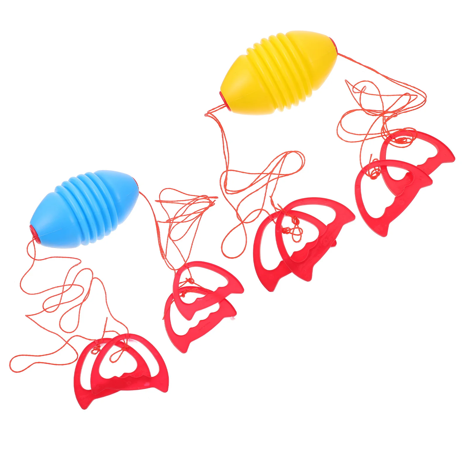 2 قطعة كرات رسم يدوية وامضة تفاعلية للأطفال سحب للعبة الحفلات الخارجية مجموعة كرات مزدوجة للأطفال من البلاستيك #3