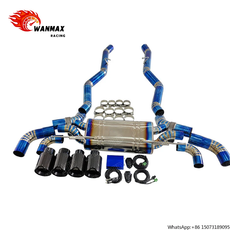 Professional Titanium Rear Valvetronic Exhaust for  M Series F90 M5 S63 4.4T Valved Electric Muffler Escapes Pipes