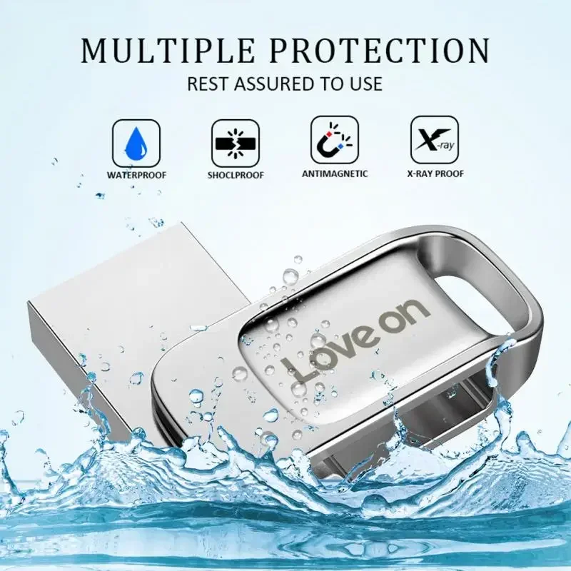 Pendrive Metal USB Flash Drives USB3.0 High Speed File Transfer Pen Drive 2TB 1TB 512GB Portable Waterproof U Disk For PC Laptop