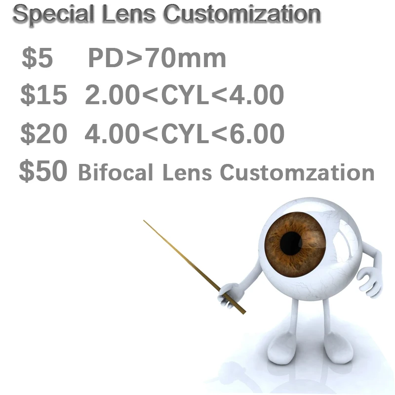 Special Link To Make Extra Cost For Prescription Lenses Customization,Please Don't Order Alone.