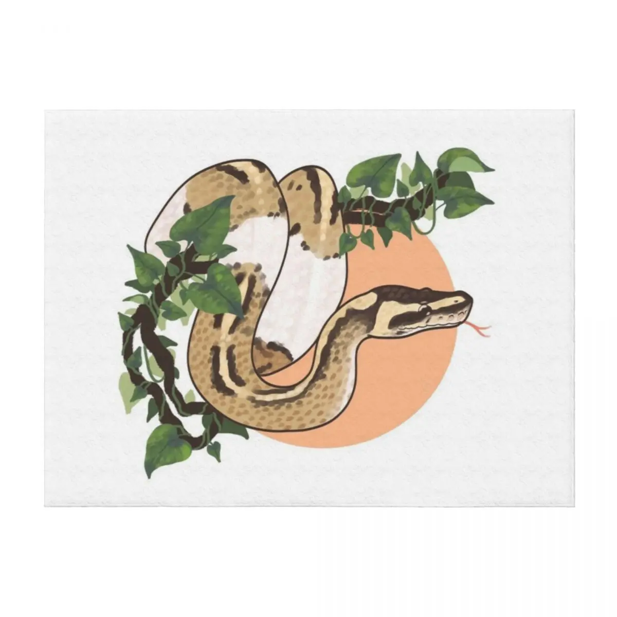 

Ball Python on a Vine Throw Blanket Soft Beds heavy to sleep sofa bed Winter beds Blankets