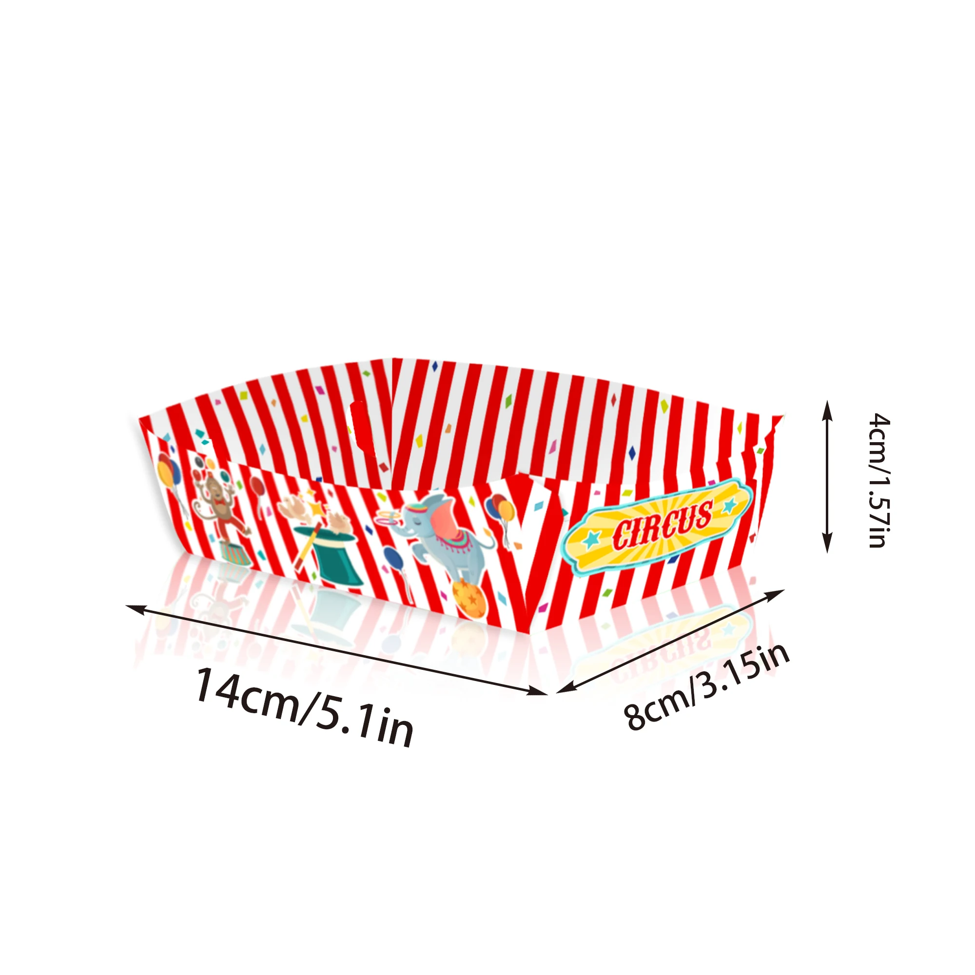 10/20/30 stücke Karneval Lebensmittel Tabletts Karneval Party Decor Einweg Papier Lebensmittel Serviertabletts Hot Dog Boote für Zirkus Thema Geburtstag – Detail 2