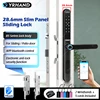 YRHAND 방수 지문 TTLock 블루투스 앱 RFID 카드 코드, 키리스 전자 스마트 문짝 잠금 장치, 알루미늄 유리 슬라이딩, IP66 1
