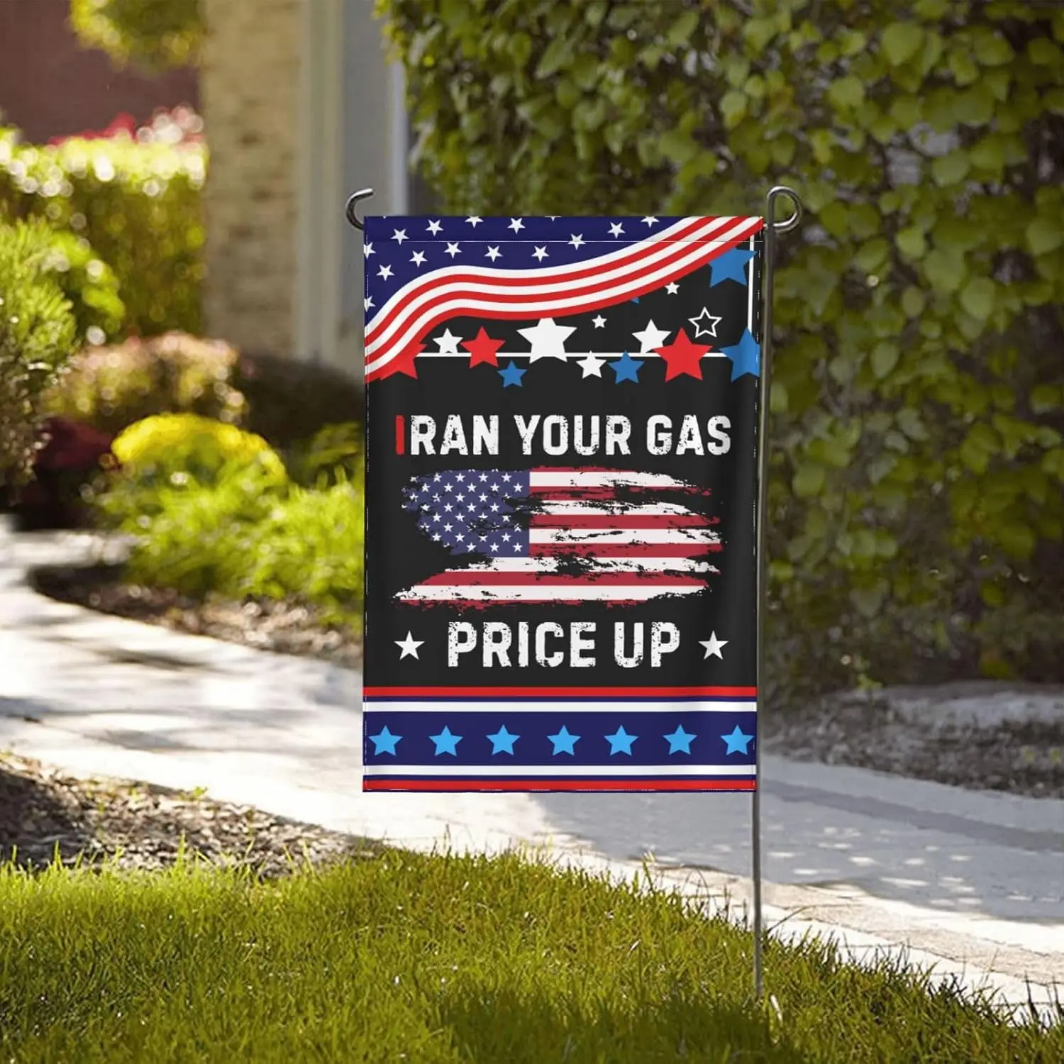 12x18 Double Sided Iran Your Gas Price Up Yard Flag 12x18 Decor Home Yard Sign For Outside House Indoor Outdoor Banner AAS