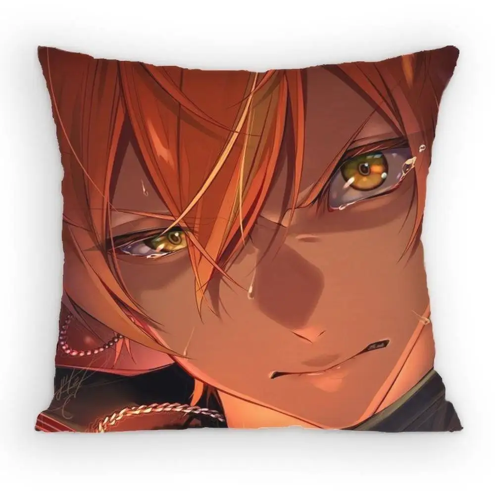 Project SEKAI Anime Shinonome Akito Pillow Case Anti-dustmite Pillowcase Invisible zipper silky short plush Sofa cushion cover