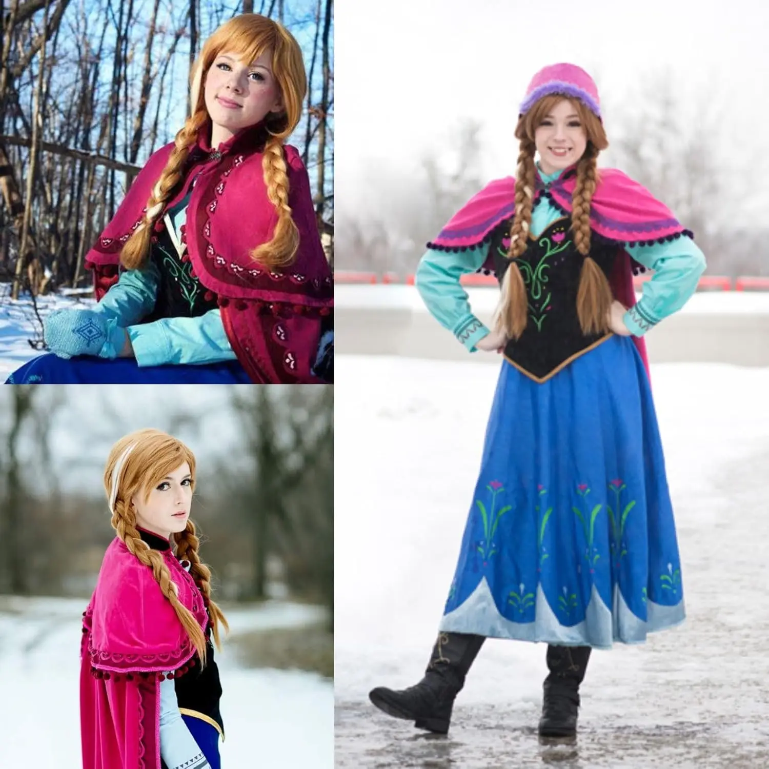 Braided Brown Cosplay Wig for Synthetic Anna Wigs Cosplay Party Wig Peluca De Princesa Princess Wig for Halloween Christmas image 6