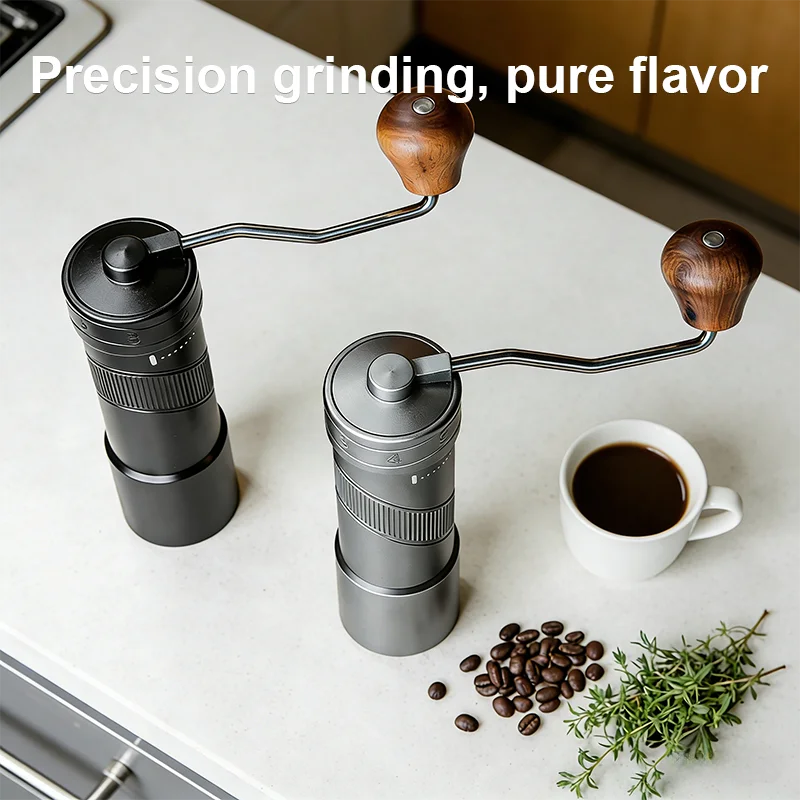 

Ручная кофемолка, цельнометаллическая, портативная, противоскользящая внутри, кофемолка для эспрессо