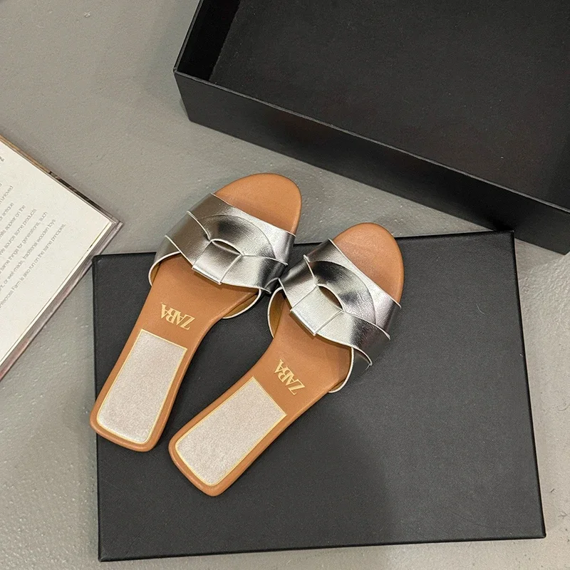 Neue Sommer-Designer-Damen-Hausschuhe in Unifarben, Modische Pantoffeln, Zapatos De Mujer, Damenschuhe, Hausschuhe für Damen, Damenschuhe – Detail 15