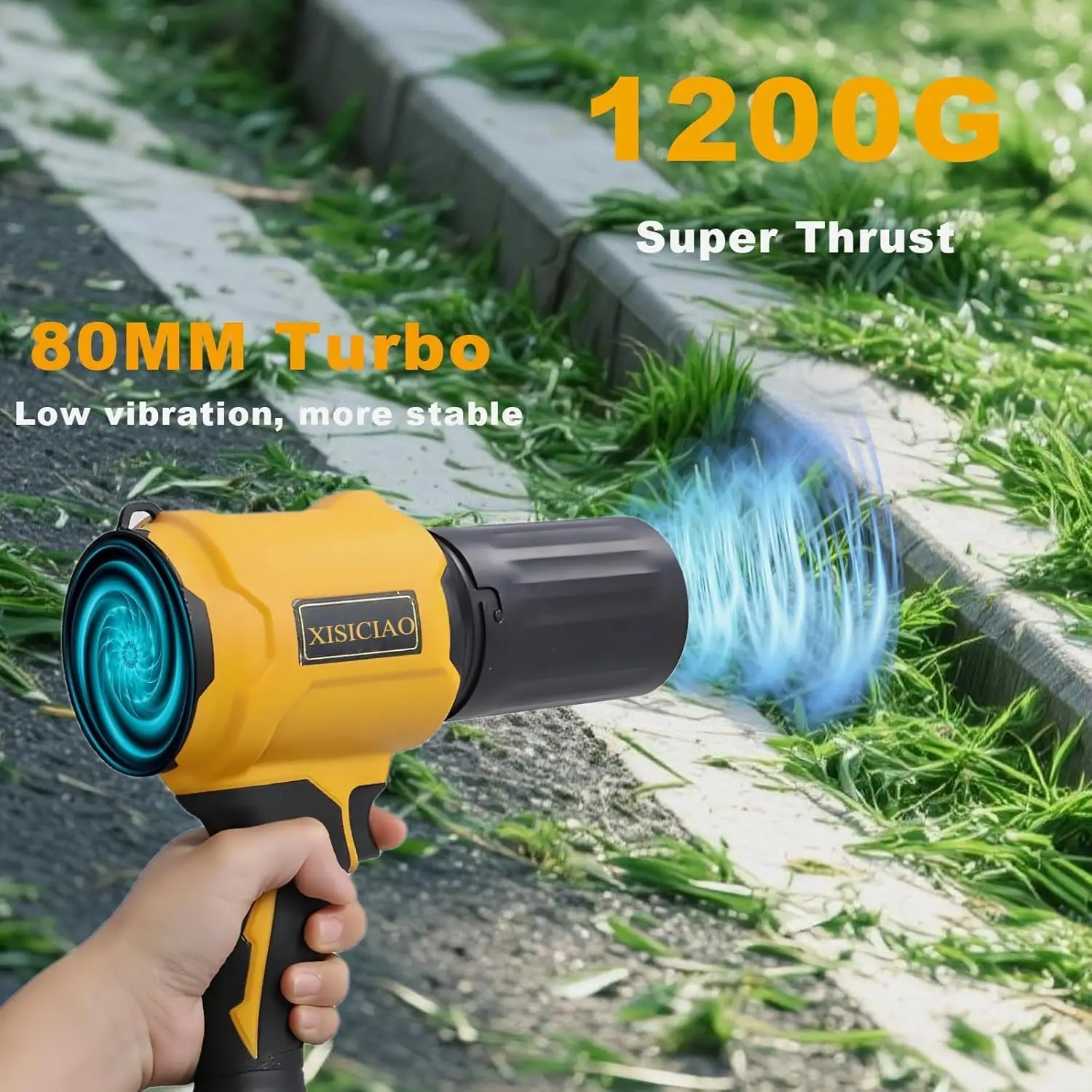 Electric Cordless Leaf Blower, 40000RPM Handheld Electric Leaf Blower with 2 Packs 2000mAh Batteries, Suitable for lawn care
