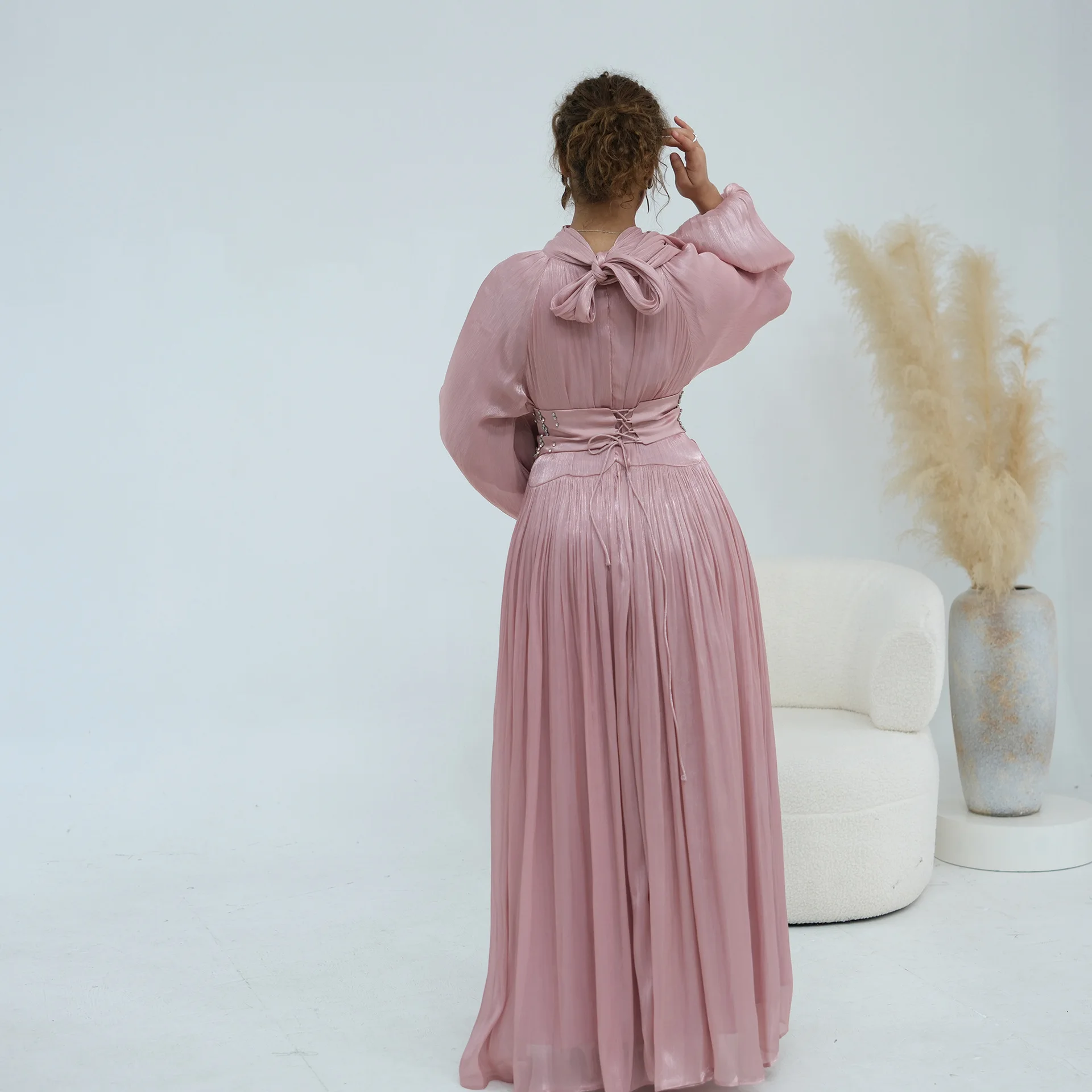  Zahraa 2026 New Modest Dress for Muslim Women Eid Ramadan Dubai Abaya Elegant Female Casual  Shiny Long Robe Islam Clothing