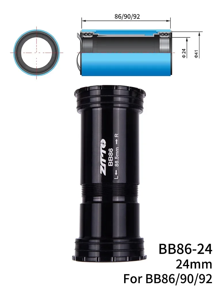 

ZTTO BB86 24 мм BB92 BB90 Пресс-фитинг велосипедные каретки Замок с резьбой MTB Горный шоссейный велосипед Для деталей 24 мм Шатуны