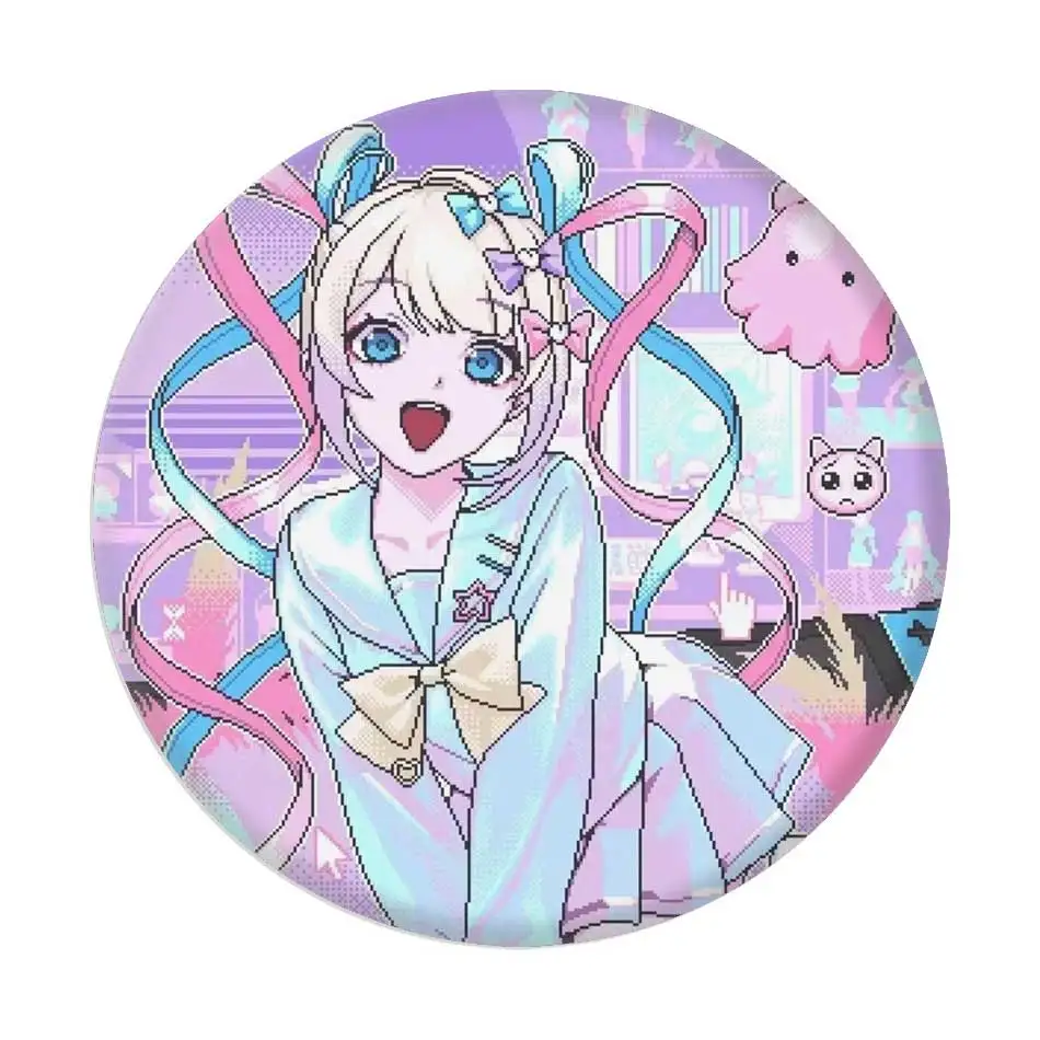 Needy Streamer Overload Anime 58mm Round Badge Backpack Ornament Desktop Display And Anime Fan Character Role Collection