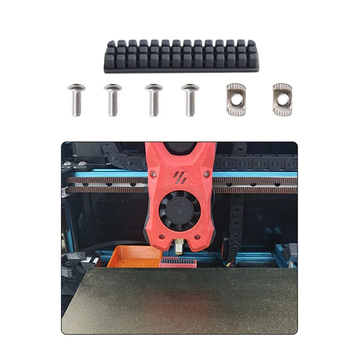 Силиконовая щетка для насадки Voron 2,4 R2, инструмент для очистки насадок для 3D-принтера VORON V2, 3D-принтер A002