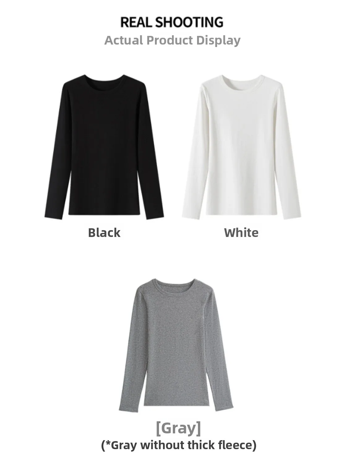White Slim Fit Long Sleeve T-Shirt Women's Autumn Fashionable Base Layer Shirt Butt Covering Top Commute Style Korean Version