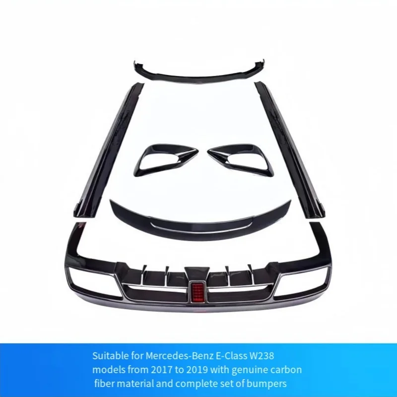 مناسبة لمرسيدس بنز الفئة E W238 ترقية إصدار البابين وشد الوجه مع طقم الجسم المحيطي الصغير المصنوع من ألياف الكربون الأصلية