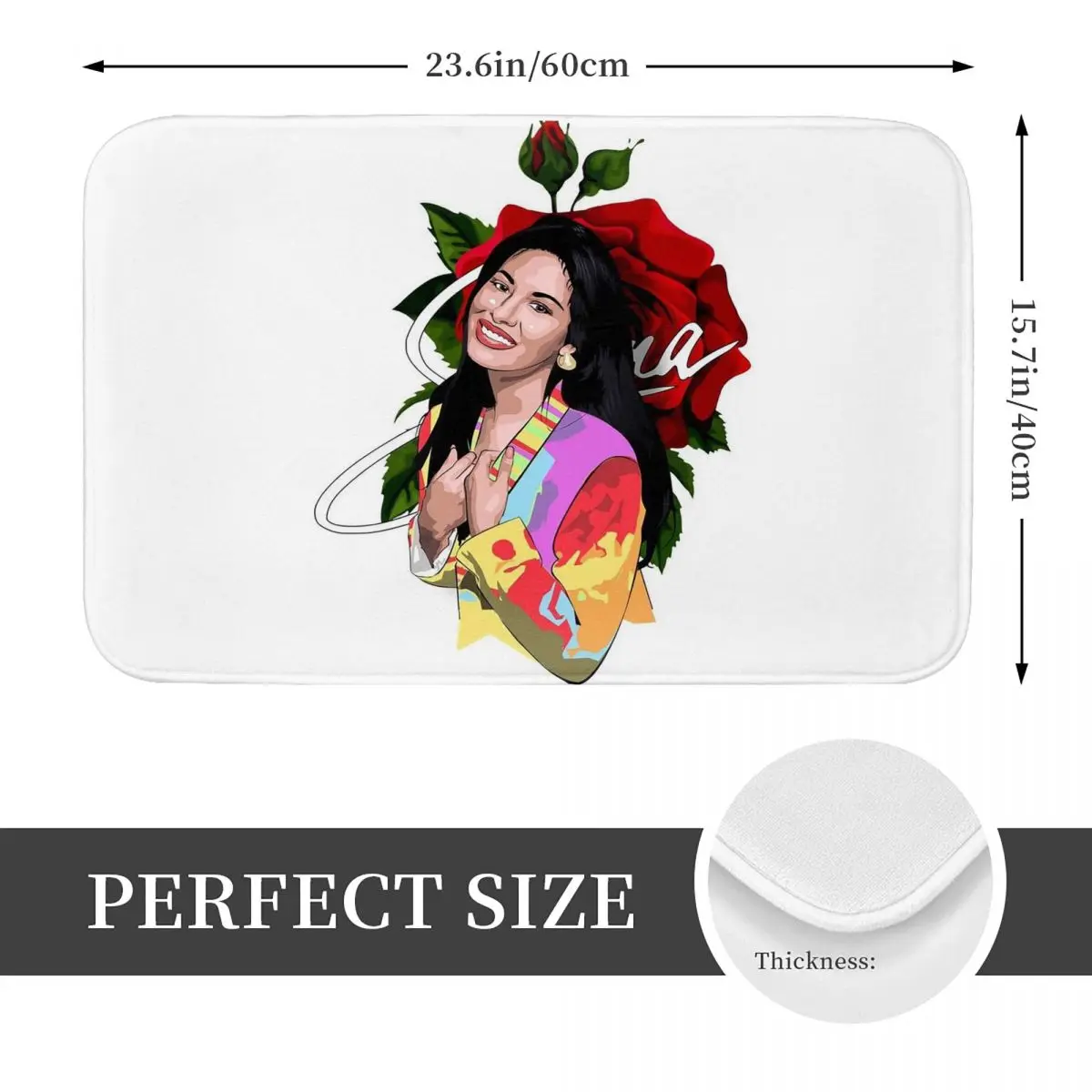 Popular Selena Quintanilla Singer Anti-slip Doormat Floor Mat Cushion Carpet Rug for Kitchen Entrance Home Balcony Footpad Mats