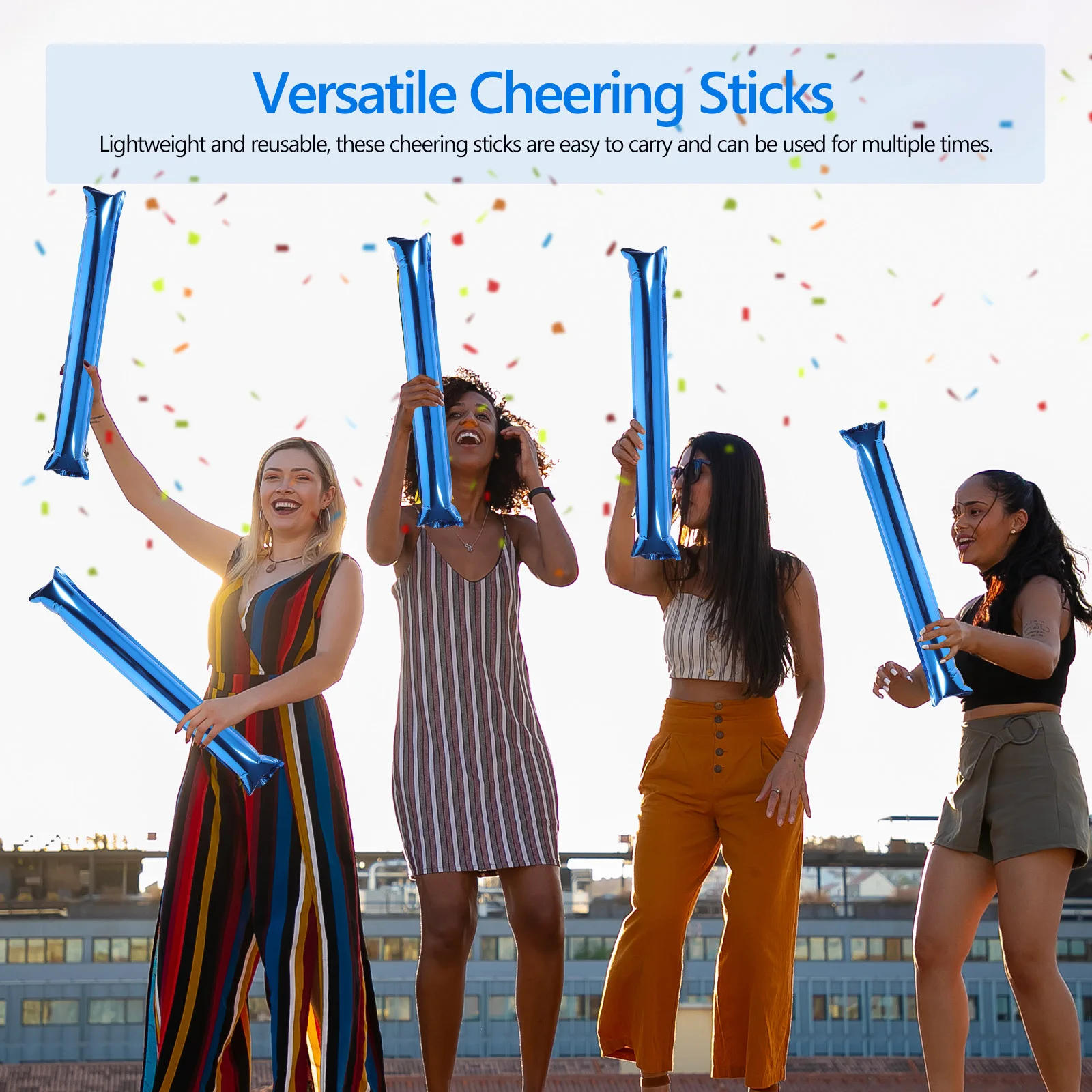 

24Pcs Bright Inflatable Party Noise Sticks Reliable Plastic Build Great for Fan Zones Performances School Events Game Nights
