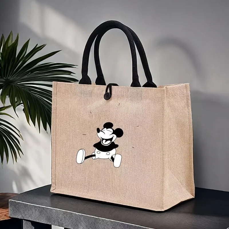 

Large Capacity Tote Bag Classic Mouse Print Bag Women's Casual Shoulder Bag Suitable For Commuting And School