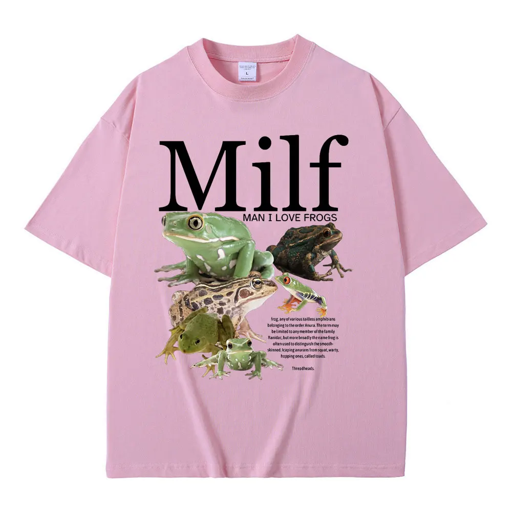 Ich liebe Frösche, lustiger Frosch, Amphibienliebhaber, Meme-T-Shirts, lässig, Vintage, kurzärmelig, Harajuku, kurzärmelig, lässig