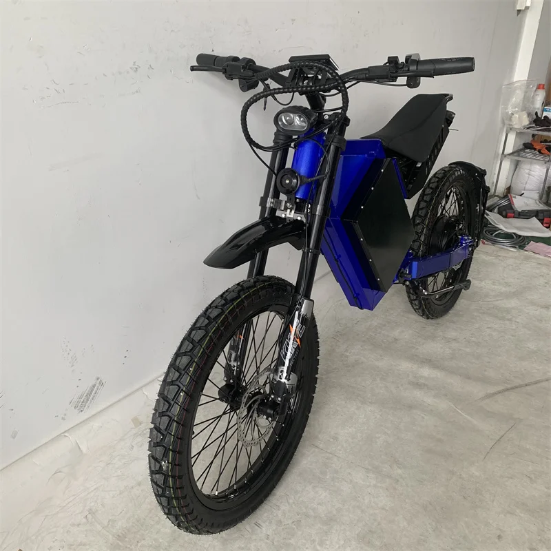 5000W Adult Electric 17Inch Fat Tire 80KM/H Enduro E-Bike 72V 40AH Stealth Bomber Electric Sport Bicycle