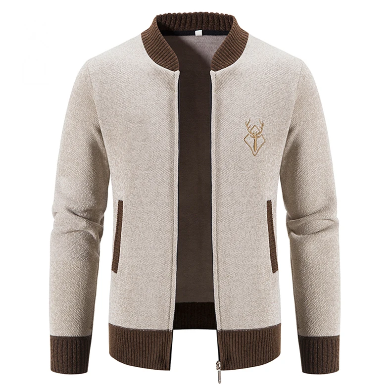 Herbst Winter Neue Stricken Pullover Jacken männer Koreanische Baseball Jumper Kalten Bluse Streetwear Y2K Sweatshirts Männlichen Graben Mantel – Detail 2