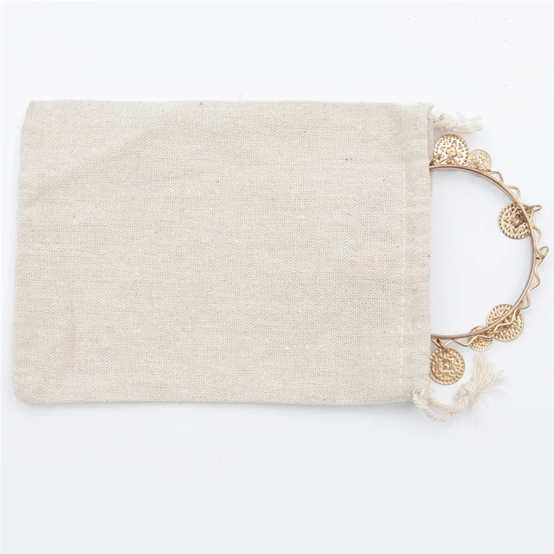 XXS-XL Simple Linen Drawstring Bag Gift Bag DIY Handmade Bag Pack Christmas Party Wedding Jewelry Pouch