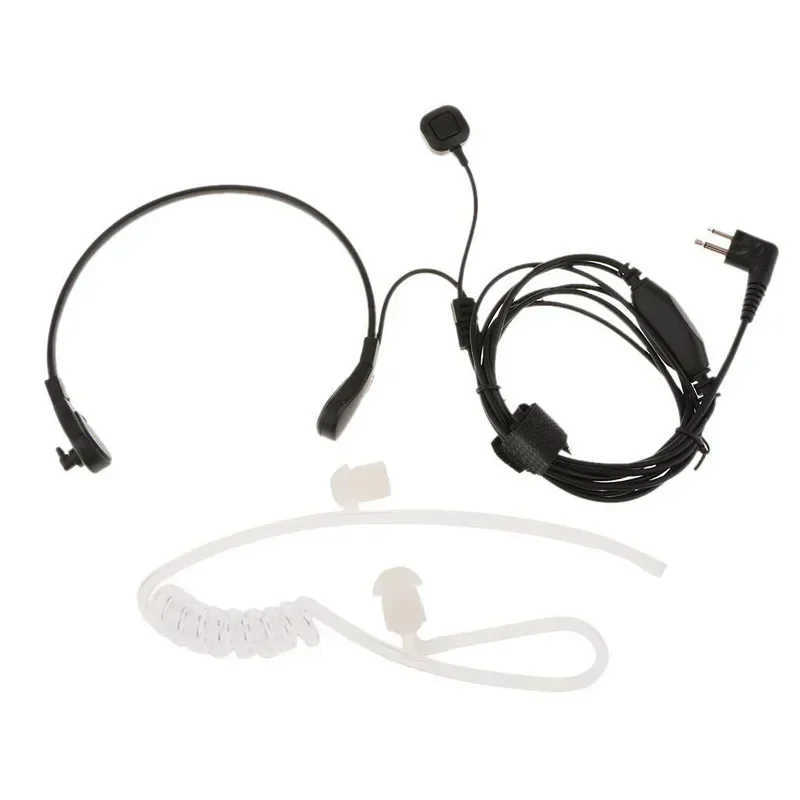 2 Pin Air Tube Earpiece Throat Control Finger PTT Mic Headset for Motorola GP88 GP300 GP2000 CP040 CP88 CP100 Radio Accessories