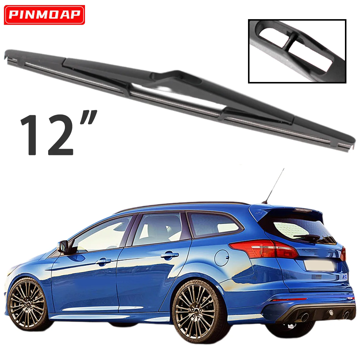 Limpiaparabrisas trasero de 12 ", 1 unidad, para Ford Focus 3 III RS Turnier & Hatchback 2011-2018, limpiaparabrisas trasero, accesorios para coche
