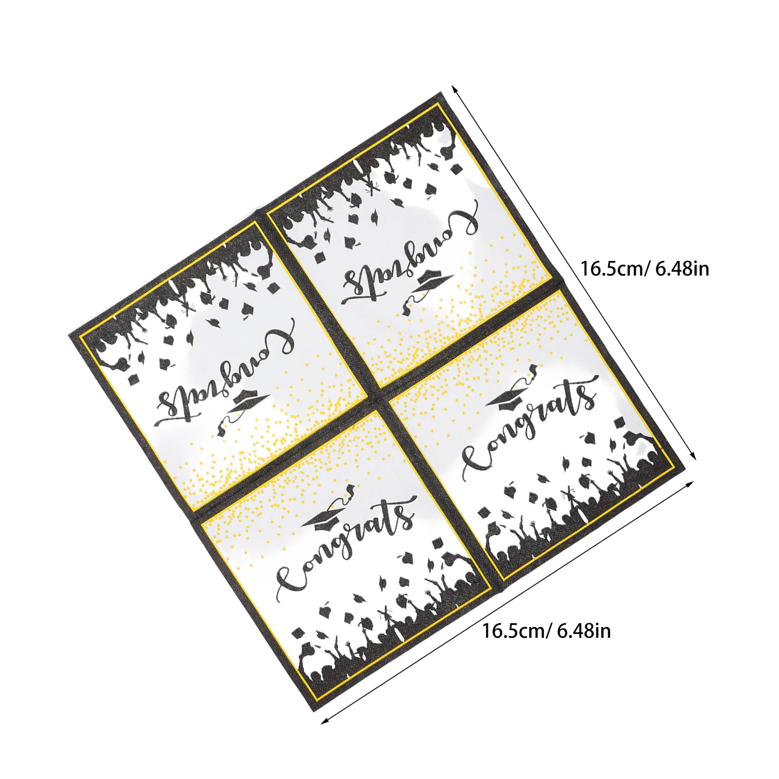 100 قطعة مناديل التخرج مربعة الشكل مناديل العشاء الورقية للحفلات أدوات المائدة والاحتفالات كلية الخريجين لوازم