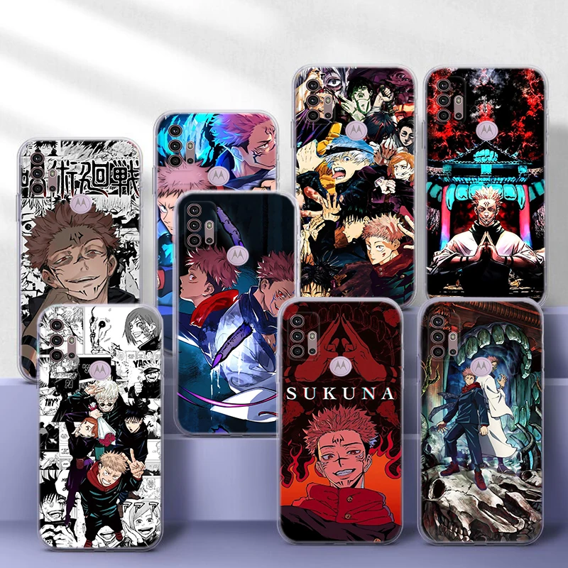 Jujutsu Kaisen Sukuna Soft Case for Moto G9 Powe One Pro E12 E22I E22 G52 G42 G32 G22 G23 Z2 Z Play P40 P30 Edge 30