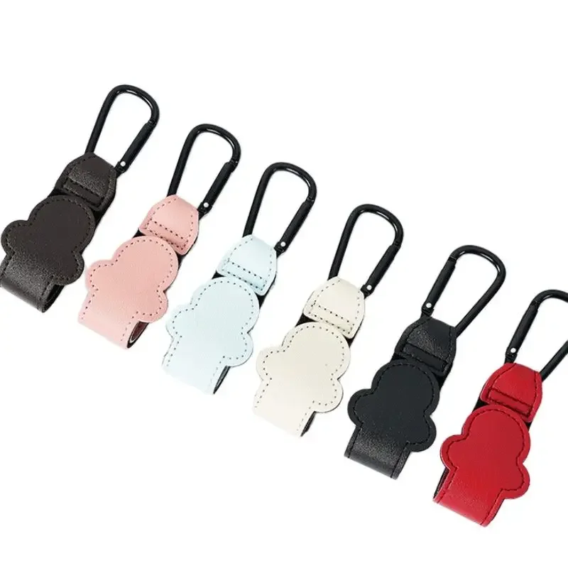 1/2pcs New PU Leather Baby Bag Stroller Hook Rotatable Cart Organizer Pram Hook Pram Degree Stroller Accessories