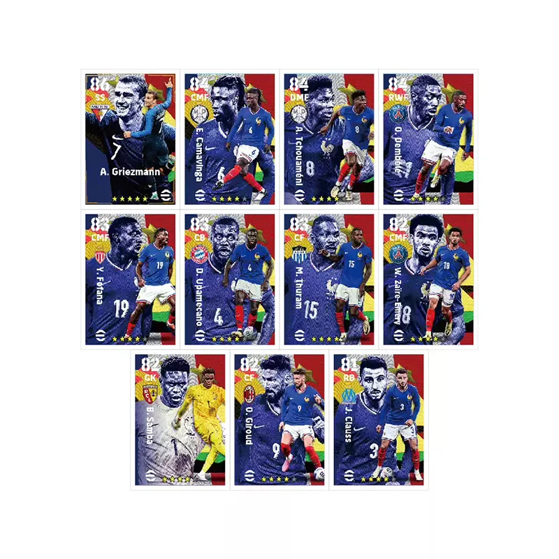 2024 Panini Diy Pro Evolution Football Collection Card 11 szt. Zestaw prezent dla fanów dostępny do kolekcji