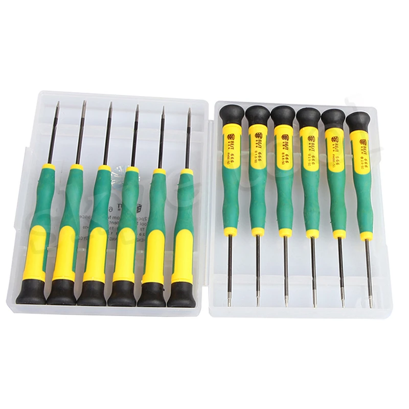 BST-666 12 in 1 Precision Screwdriver Set Mobile Phone PC Tablet Repair Tools Disassemble Repair Kit Phillips Torx Screw Drivers