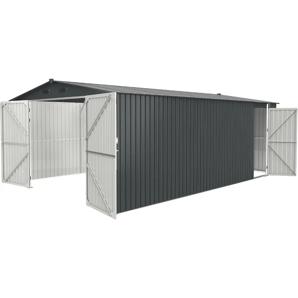 

Outdoor Storage Shed 20 x 13 FT, Large Metal Garden Shed with 2 Lockable Doors, Tool Shed Outdoor Storage with 4 Air Vents