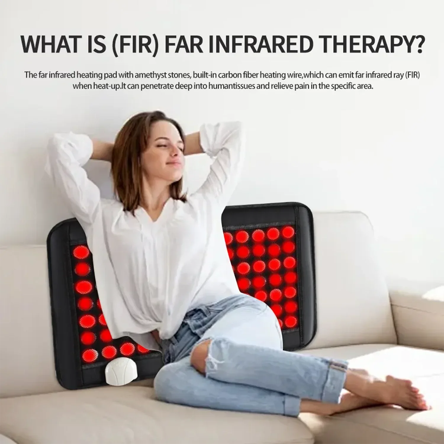 

Электрический нефритовый массажный коврик с подогревом 60x40 см, натуральный нефритовый коврик, снимает боль в мышцах и стресс, подходит для йоги, офиса и домашнего использования