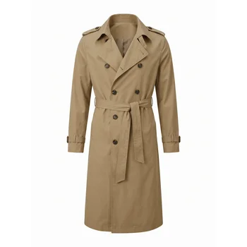 Streetwear Fashion Trench Men's Thin Coat Designer Overlong British Coats Man's Clothing With Epaulets Men's Jackets For Spring 2