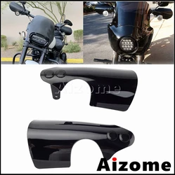 Motorcycle Handlebar Turn Signals Hand Guard Handguard Shield Cover For Harley Dyna Fat Bob Wide Glide Low Rider S Softail 07-17