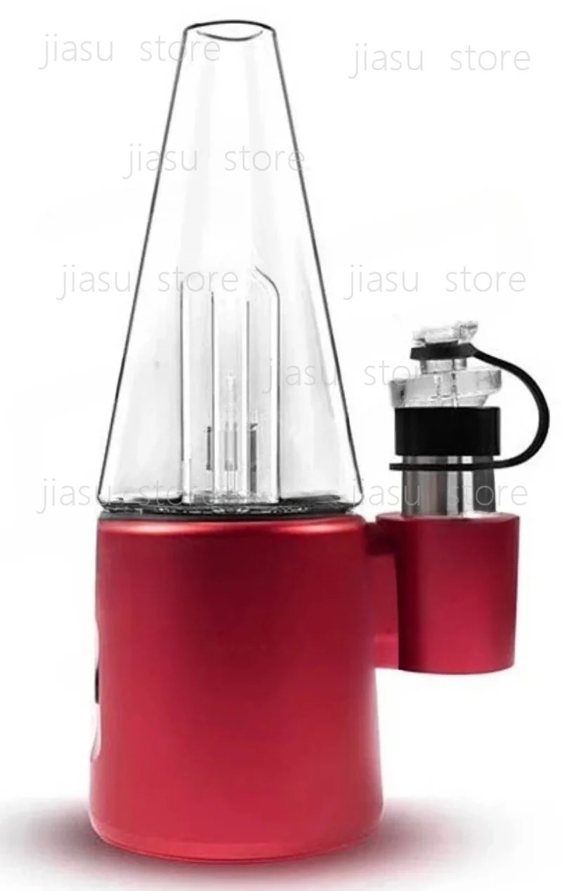 Glass Water Pipe Dry‑Burn Heating Vaporizer, Temp‑Control One‑Key Operation Filter Smoking Device with Compatible Heating Core