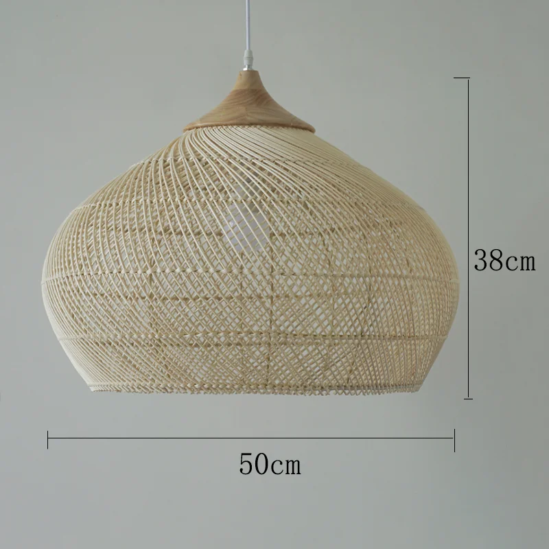 BUHAY HARP Hanglamp Vintage Rotan Wicker Kroonluchter voor Restaurant Woonkamer Slaapkamer handgemaakte rotanlamp