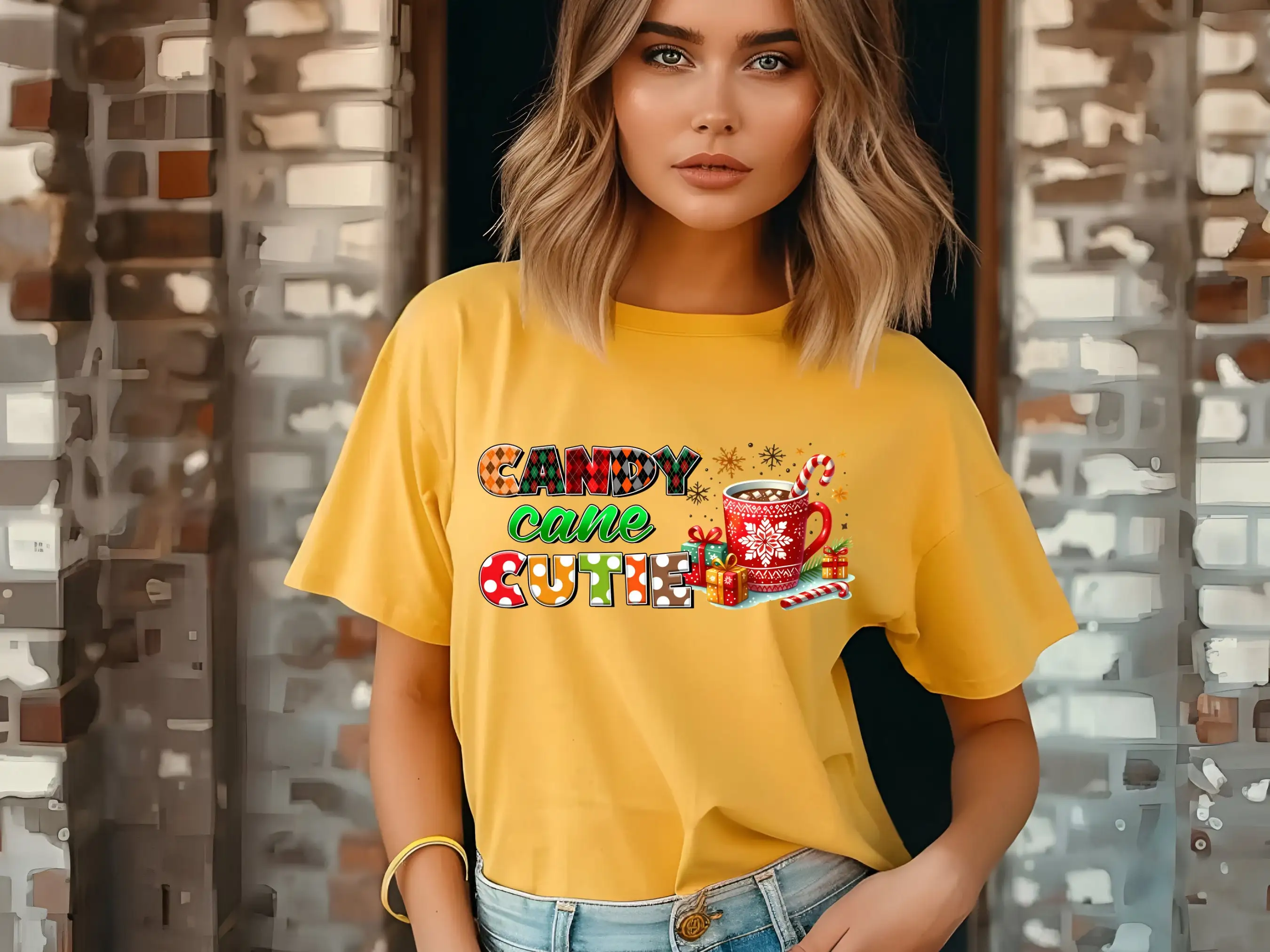 

Candy Cane Cutie Christmas Stocking Stuffer T Shirt