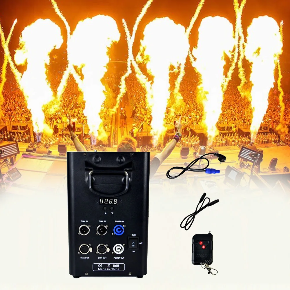 

100W Single-head Flame Thrower DMX512 Control Stage Bar Fire Spray Flamethrower Outdoor Performance Single-head Flame Machine