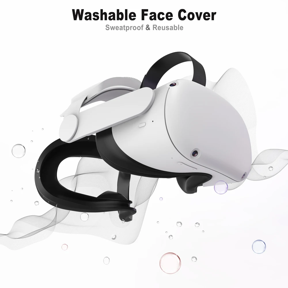 HUNDAI-funda protectora para Oculus Quest 2 VR, protector de silicona para ojos, antisudor, accesorios para Oculus Quest 2