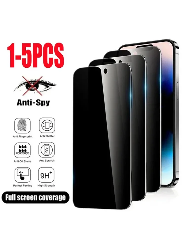 1-5PCS Anti Gluren Glas Voor iPhone 17 14 13 12 11 15 16 Pro Max 12 13 X Xs Max XR Glas Screen Protector - afbeelding 2