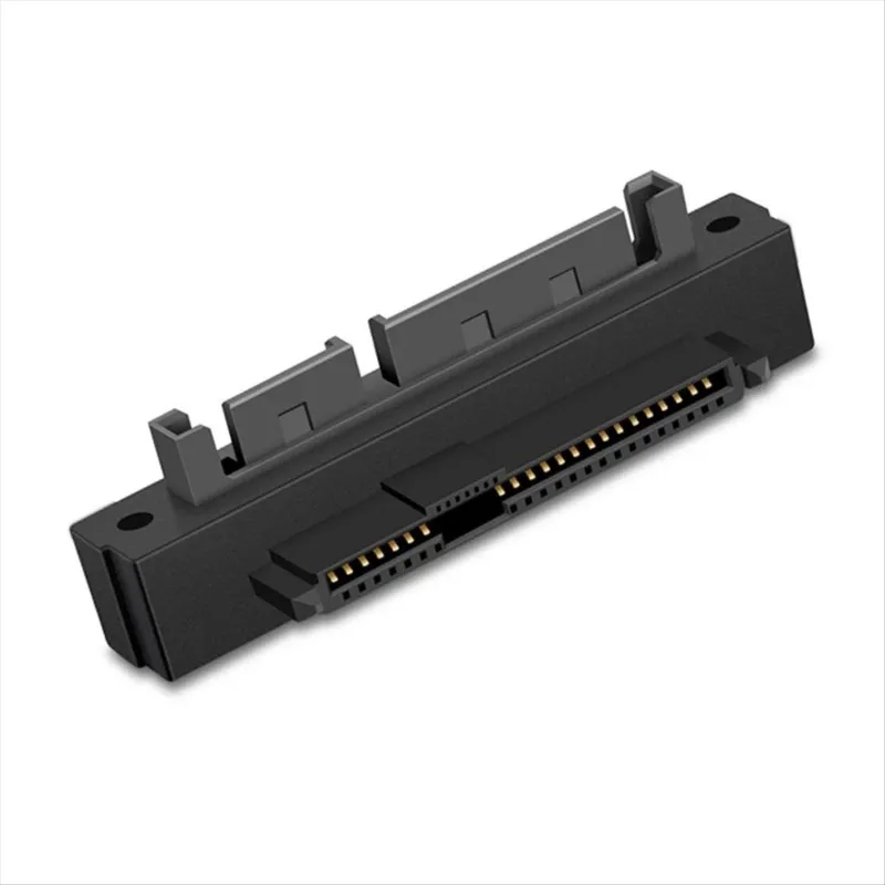 1 PCS SFF-8482 SAS Fêmea para SATA Macho 15Pin Cabeça Curva Conversor Adaptador de Ângulo de 90 Graus para Placa-mãe