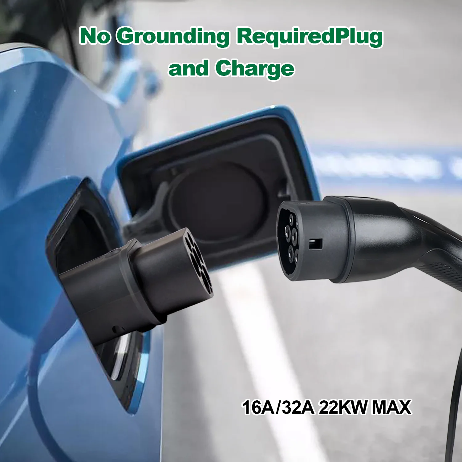 Isigma 7.2/22KW 32A Type 2 To GB/T EV Charger Converter IEC 62196 Type2 To GB  For Electric Vehicle Connector
