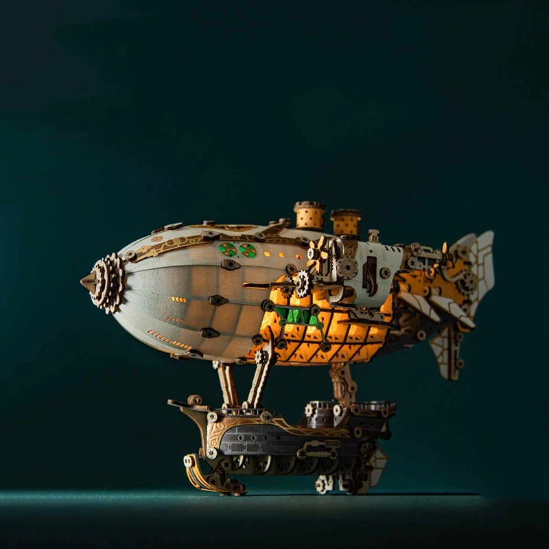 DIY Fantasy Vliegtuigen 3D Houten Bouwsteen Miniatuur Model Monteer Speelgoed voor Kind Volwassen Verjaardagscadeau Casa