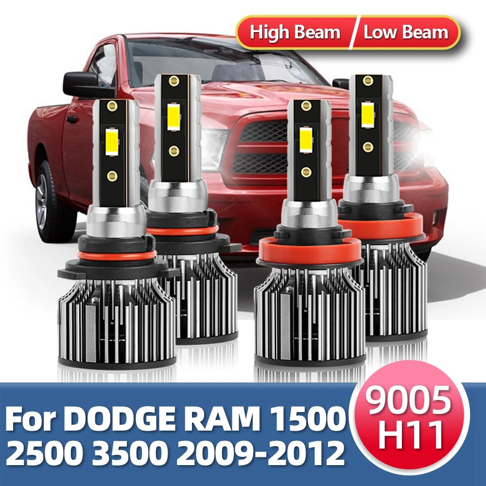 

Roadsun Car Headlight Kit 100W 15000LM Bulb LED Vehicles Accessories For Dodge RAM 1500 2500 3500 Lamp Light 2012 2011 2010 2009